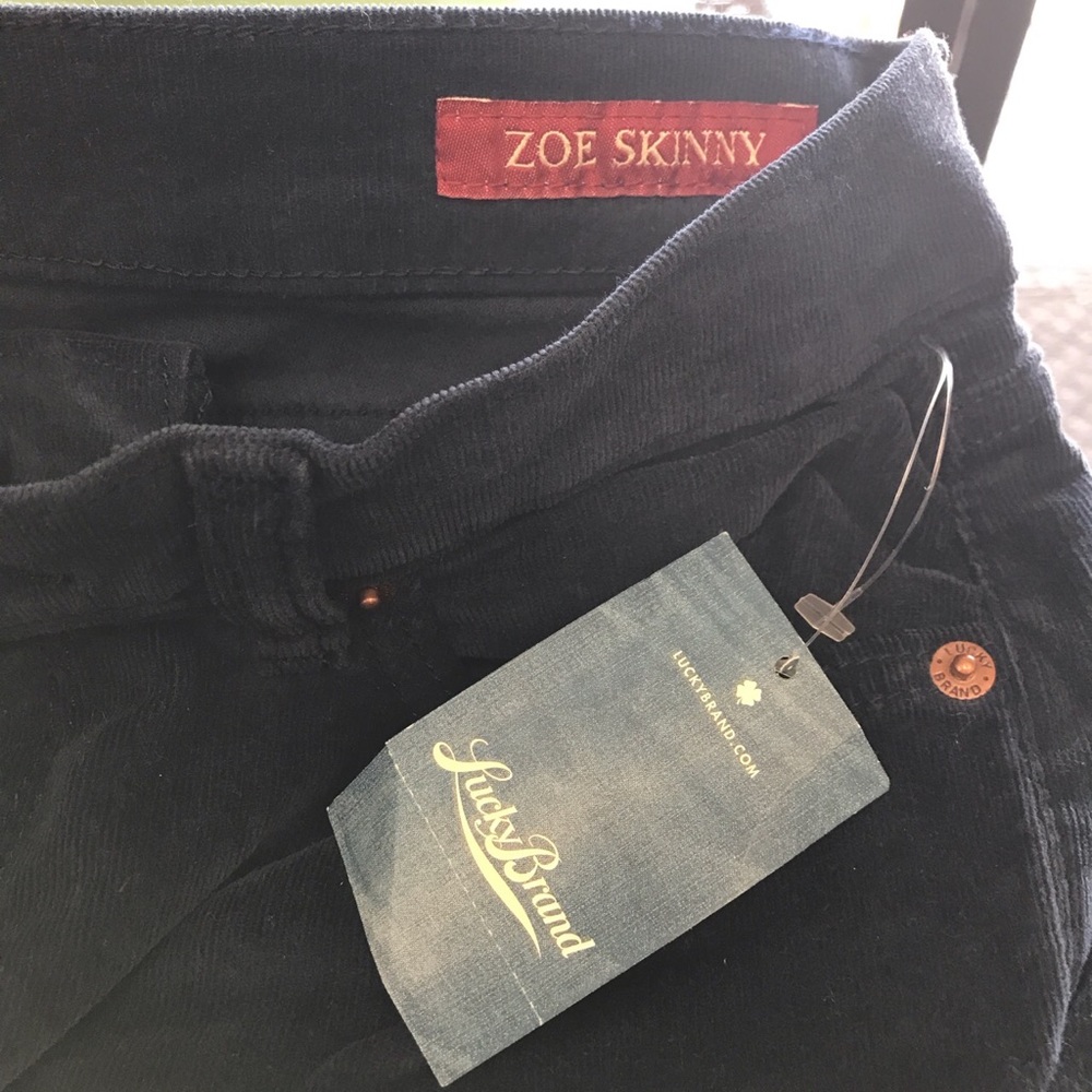 zoe skinny corduroy pants bt Lucky Brand, Navy Blue new w/tags, pls chk pictures